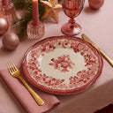 Lot de 6 assiettes plates 26cm en porcelaine Faustine