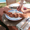 Lot de 6 assiettes à pâtes 28cm en faïence Amatxi