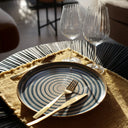 Lot de 6 assiettes plates 27cm en faïence Spirale