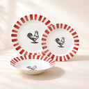 Service de table 36 pièces en porcelaine Cocorico
