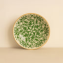 Lot de 6 assiettes creuses 20cm en grès décor vert Héraclée