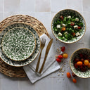 Lot de 6 assiettes à dessert 19cm en grès décor vert Héraclée