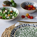 Lot de 6 assiettes à dessert 19cm en grès décor vert Héraclée
