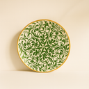 Lot de 6 assiettes à dessert 19cm en grès décor vert Héraclée