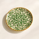 Lot de 6 assiettes à dessert 19cm en grès décor vert Héraclée