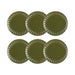 Lot de 6 assiettes plates Bistrot 27cm en faïence kaki