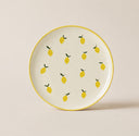 Lot de 6 assiettes plates 26cm en grès Citron