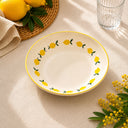 Lot de 6 assiettes creuses 20.5cm en grès Citron
