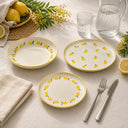 Lot de 6 assiettes creuses 20.5cm en grès Citron