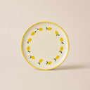 Lot de 6 assiettes à dessert 20cm en grès Citron