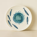 Lot de 6 assiettes plates 27cm en faïence Sardine