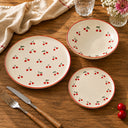 Lot de 6 assiettes creuses 20.5cm en grès Cerise