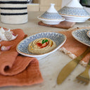 Lot de 6 assiettes ovales 18.5x10.5cm en porcelaine Byzance