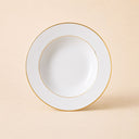 Lot de 6 assiettes creuses 22.5cm en porcelaine Classic Filet Or