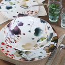 Lot de 6 assiettes creuses 21cm en porcelaine Aquarelle