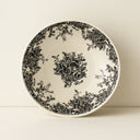 Lot de 6 assiettes creuses 20.5cm en grès décor noir Florali