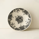 Lot de 6 assiettes creuses 20.5cm en grès décor noir Florali