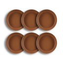 Lot de 6 assiettes coupelles 15cm en grès marron Arita