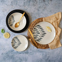 Lot de 6 assiettes plates 26.5cm en porcelaine Pescare