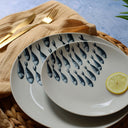 Lot de 6 assiettes à dessert 20cm en porcelaine Pescare
