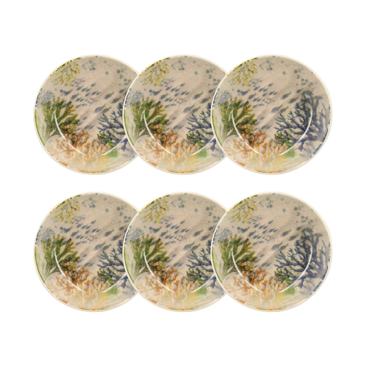 Lot De 6 Assiettes à Dessert Porcelaine Coquelicot - 19,5 Cm, Résistantes Et Micro-ondes - 9