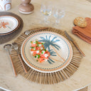 Lot de 6 assiettes plates 26 cm en grès Tropique