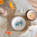 Lot de 6 assiettes plates 26 cm en grès Tropique