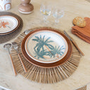 Lot de 6 assiettes creuses 21.5cm en grès Tropique