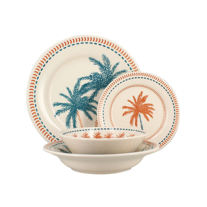 Lot de 6 assiettes creuses 21.5cm en grès Tropique