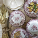 Service de table 36 pièces en grès Faustine rose