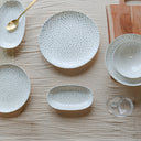 Lot de 6 plats 23.5 cm en porcelaine Jasmin