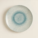 Lot de 6 assiettes plates 27 cm en porcelaine blanc et bleu Aqua