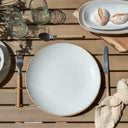 Lot de 6 assiettes plates 27 cm en porcelaine blanc Nuance