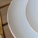 Lot de 6 assiettes plates 27 cm en porcelaine blanc Nuance