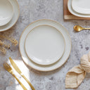 Lot de 6 assiettes à dessert 20 cm en porcelaine blanc Nuance