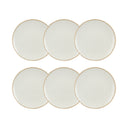 Lot de 6 assiettes à dessert 20 cm en porcelaine blanc Nuance