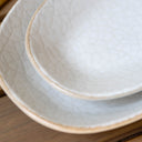 Lot de 6 plats ovales 19 cm en porcelaine blanc Nuance