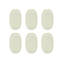 Lot de 6 plats ovales 23,5 cm en porcelaine blanc Nuance