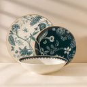 Lot de 36 assiettes en porcelaine Botanic
