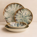 Lot de 48 assiettes en porcelaine Maka