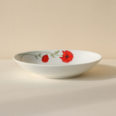 Lot de 6 assiettes creuses 20.5cm en porcelaine Coquelicot