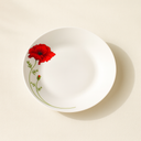Lot de 6 assiettes à dessert 19.5cm en porcelaine Coquelicot