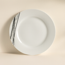 Lot de 6 assiettes plates 27cm en porcelaine Carbone