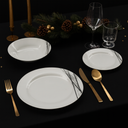 Lot de 6 assiettes creuses 20cm en porcelaine Carbone