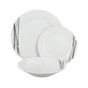 Lot de 6 assiettes creuses 20cm en porcelaine Carbone