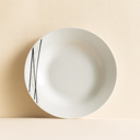 Lot de 6 assiettes creuses 20cm en porcelaine Carbone