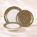 Service de table 36 pièces en porcelaine Léopard