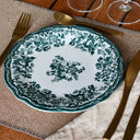 Lot de 6 assiettes creuses 22cm en grès Faustine vert