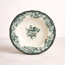 Lot de 6 assiettes creuses 22cm en grès Faustine vert