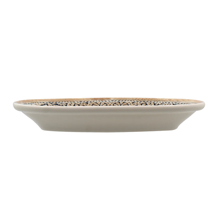 Lot de 6 assiettes ovales 18.5x10.5cm en porcelaine Byzance